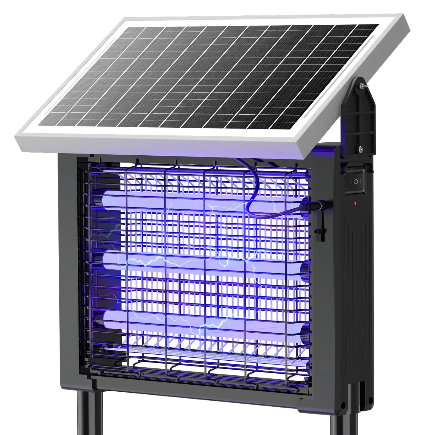 OGERY 3500V Solar Bug Zapper, High Power Cordless Mosquito Zapper with Smart Light Sensor, Dual Solar & USB Rechargeable Insect Killer for Patio, Garden, Backyard, Outdoor Use