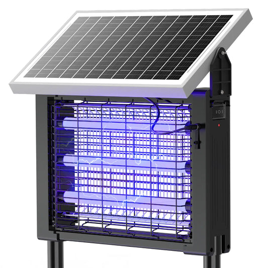OGERY 3500V Solar Bug Zapper, High Power Cordless Mosquito Zapper with Smart Light Sensor, Dual Solar & USB Rechargeable Insect Killer for Patio, Garden, Backyard, Outdoor Use